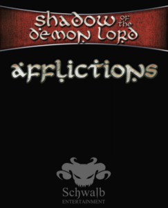 Shadow of the Demon Lord Role Playing Game Affliction Cards