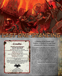 Last One Standing Adventure for Godless Role Playing Game