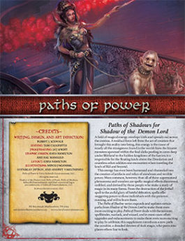 Paths of Power: Shadow of the Demon Lord RPG