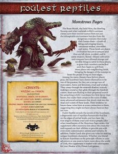 Foulest Reptiles: Monstrous Pages for Shadow of the Demon Lord RPG