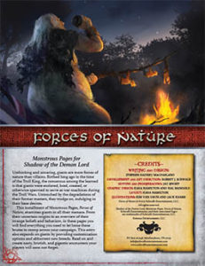 Forces of Nature: Monstrous Pages for Shadow of the Demon Lord