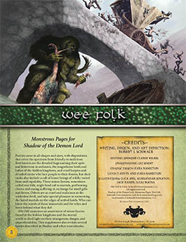 Wee Folk: Monstrous Pages for Shadow of the Demon Lord