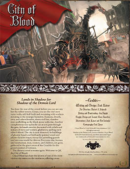 City of Blood | Lands in Shadow for Shadow of the Demon Lord RPG