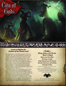 City of Gods: Lands in Shadow for Shadow of the Demon Lord RPG