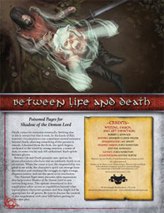 Between Life and Death | Poisoned Pages | Shadow of the Demon Lord RPG