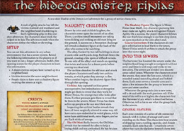 Hideous Mister Finias | A Novice Adventure for Shadow of the Demon Lord RPG