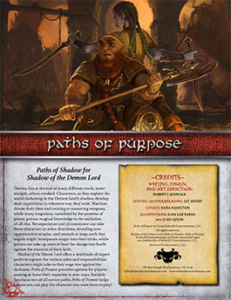 Paths of Purpose: Paths of Shadow for Shadow of the Demon Lord RPG