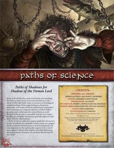 Paths of Science | Paths of Shadow for Shadow of the Demon Lord RPG