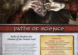 Paths of Science | Paths of Shadow for Shadow of the Demon Lord RPG