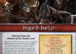Hired Help | Poisoned Pages for Shadow of the Demon Lord RPG
