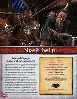 Hired Help | Poisoned Pages for Shadow of the Demon Lord RPG