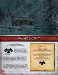 White Out: An Expert Adventure for Shadow of the Demon Lord