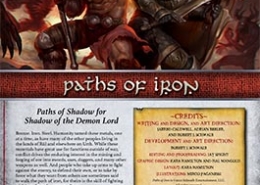 Paths of Iron | Paths of Shadow | Shadow of the Demon Lord RPG