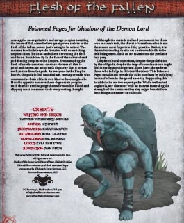 Flesh of the Fallen: Poisoned Pages