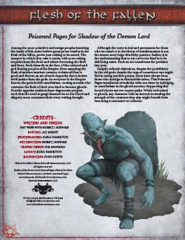 Flesh of the Fallen: Poisoned Pages