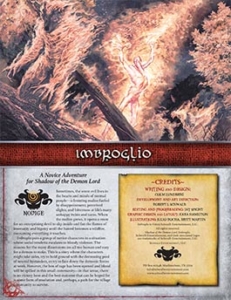 Imbroglio: A Shadow of the Demon Lord RPG adventure for novice characters